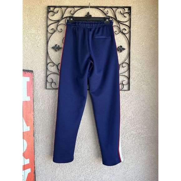 Zara wide leg striped track pants - size small - navy blue/red/white - Picture 4 of 7